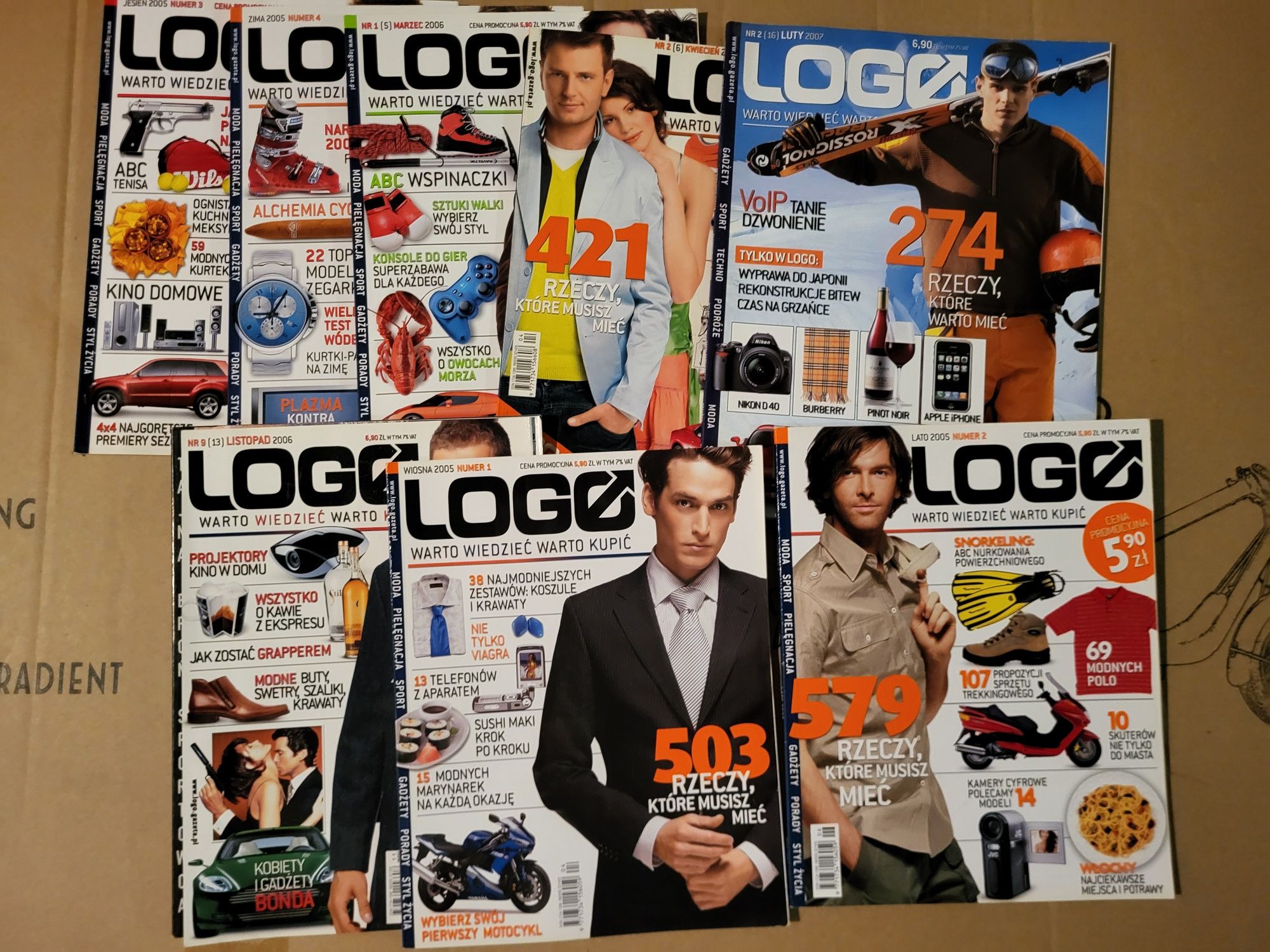 8 magazynów LOGO lata 2000