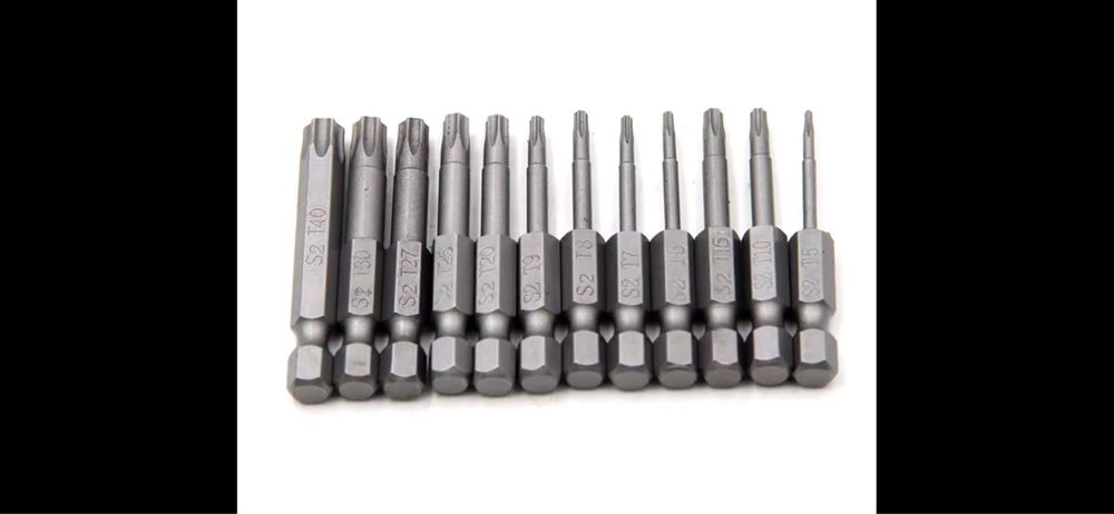 Насадки на гайковерт TORX з отвором 12 шт.