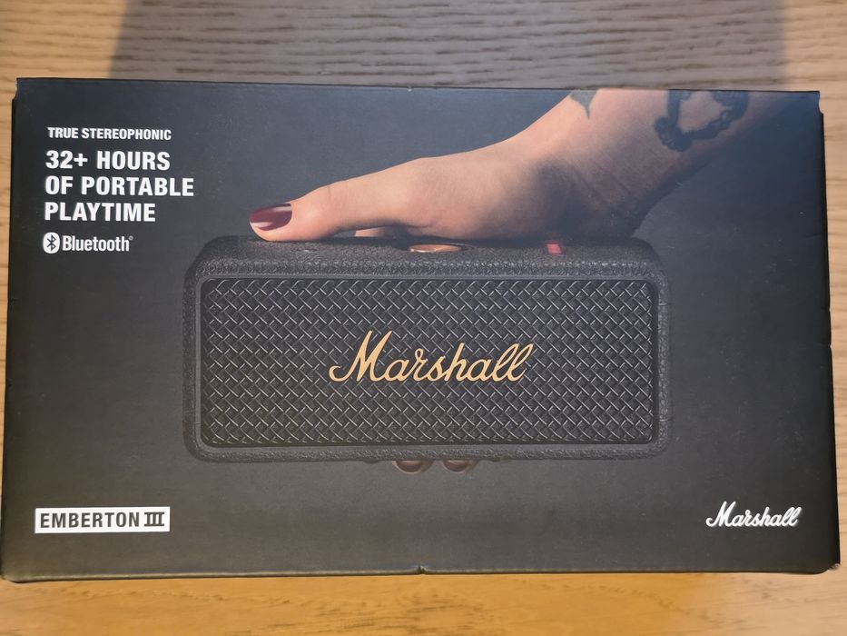 Coluna Marshall Emberton III, NOVA, Fatura/Garantia.