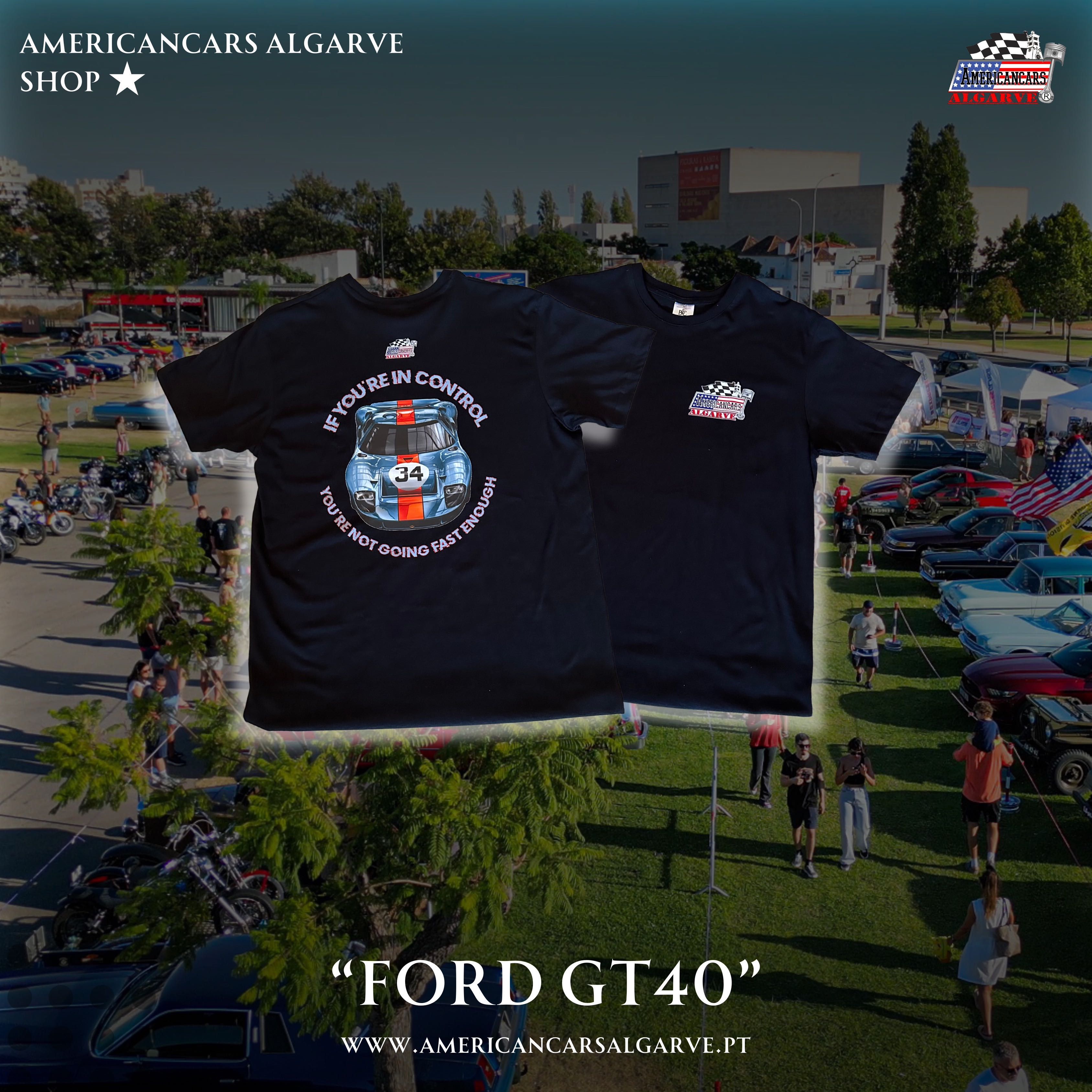 Camisa havaiana Americancars Algarve Classic Logo