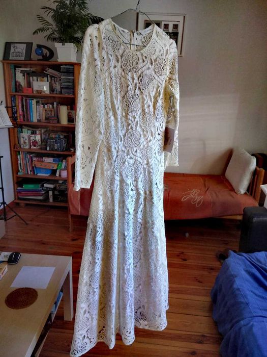 Nowa koronkowa sukienka ślubna w stylu boho IVY&OAK S 36
