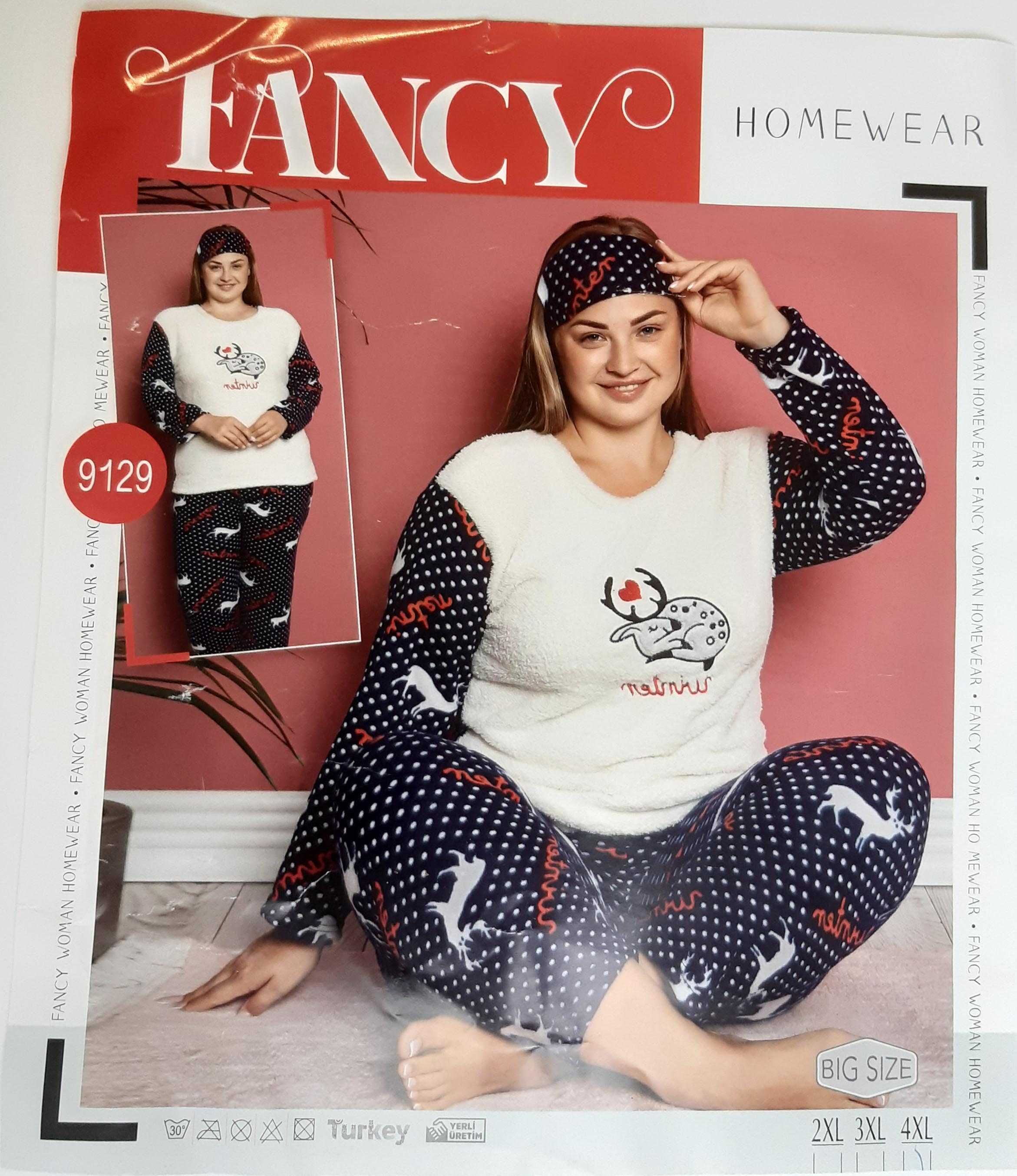 Piżama damska gruba ciepła SOFT polar wygodna 2XL 3XL