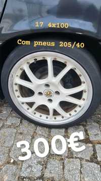 Jantes 17 4x100 com pneus 205 40