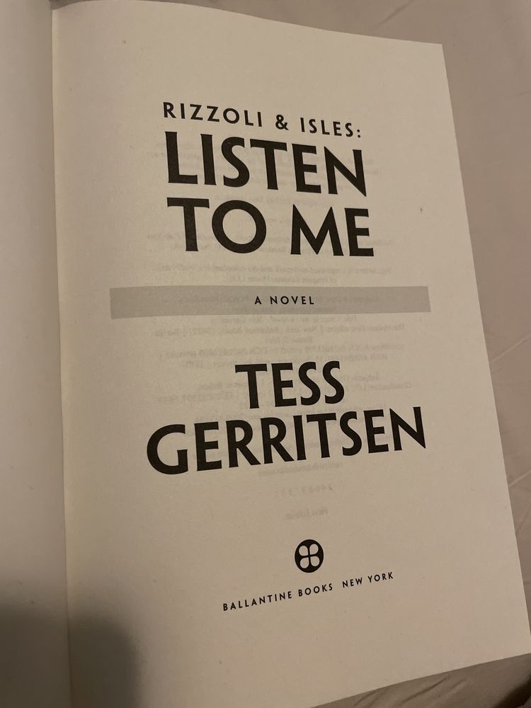 Listen to Me Tess Gerritsen