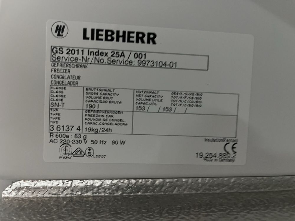 Zamrażarka Liebherr 125cm 190L |12msc |BD stan |Dowóz