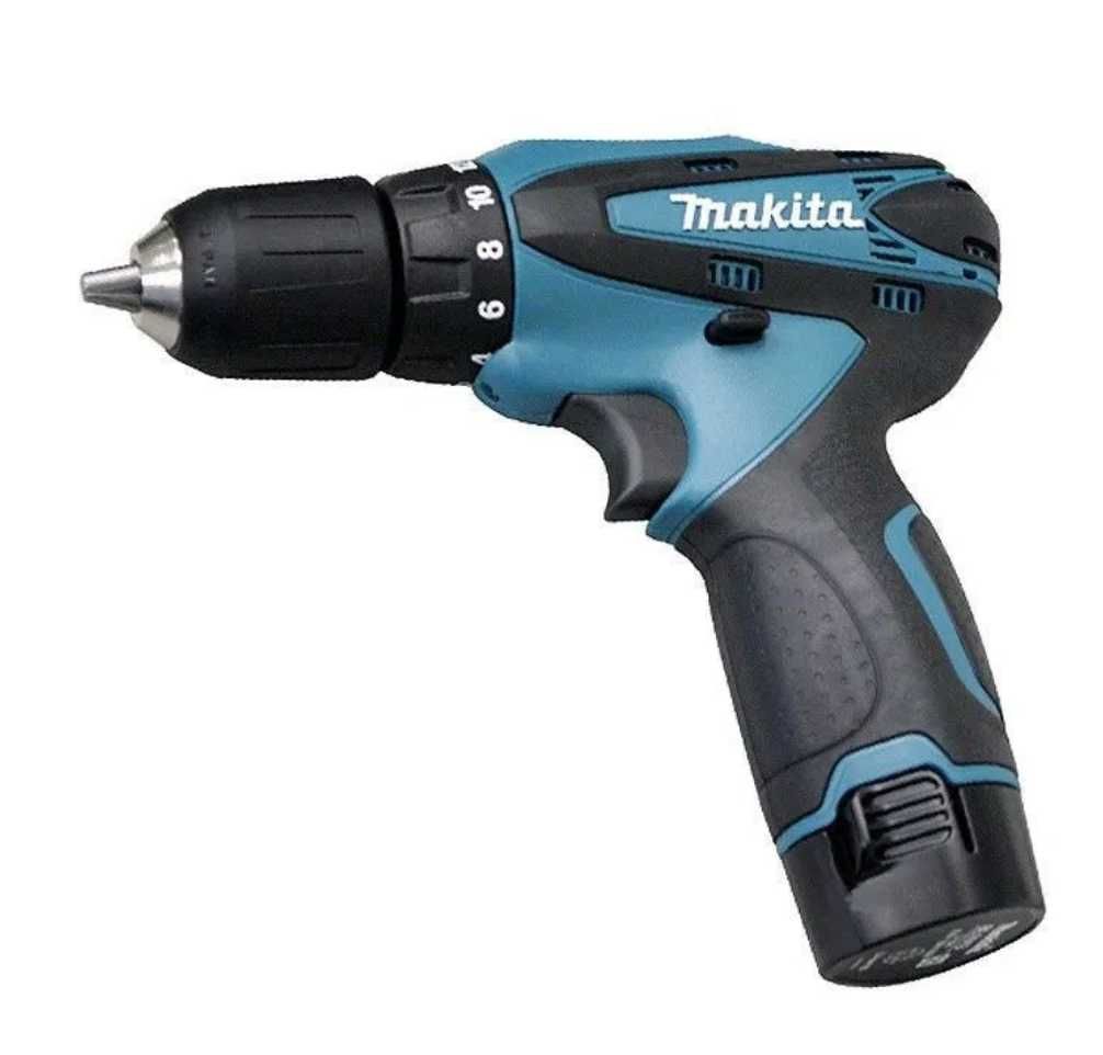 Акумуляторний шуруповерт 12V Makita + кейс, набір біт та 2 акумулятори