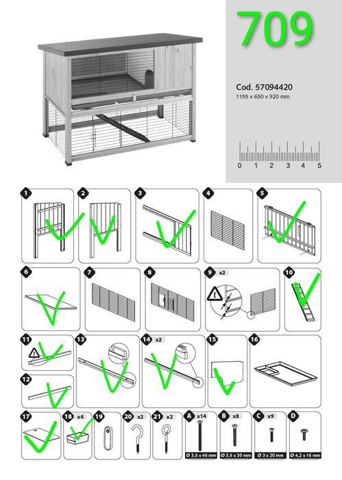 Ferplast Klatka dla Królików Świnek Ranch Brown 115x65x92 Niekompletna