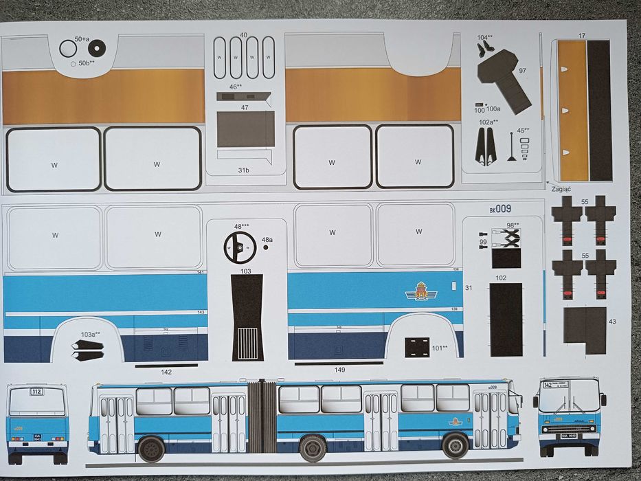 Model kartonowy Angraf 271: Autobus IKARUS 280
