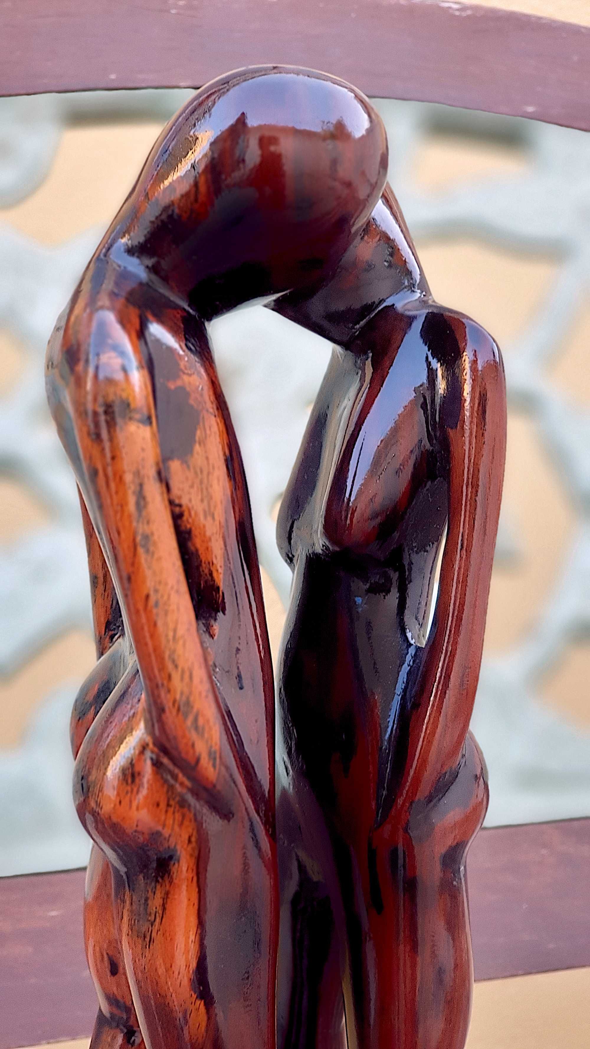 Escultura em madeira exotica artesanato africano da Tanzania (novo)
