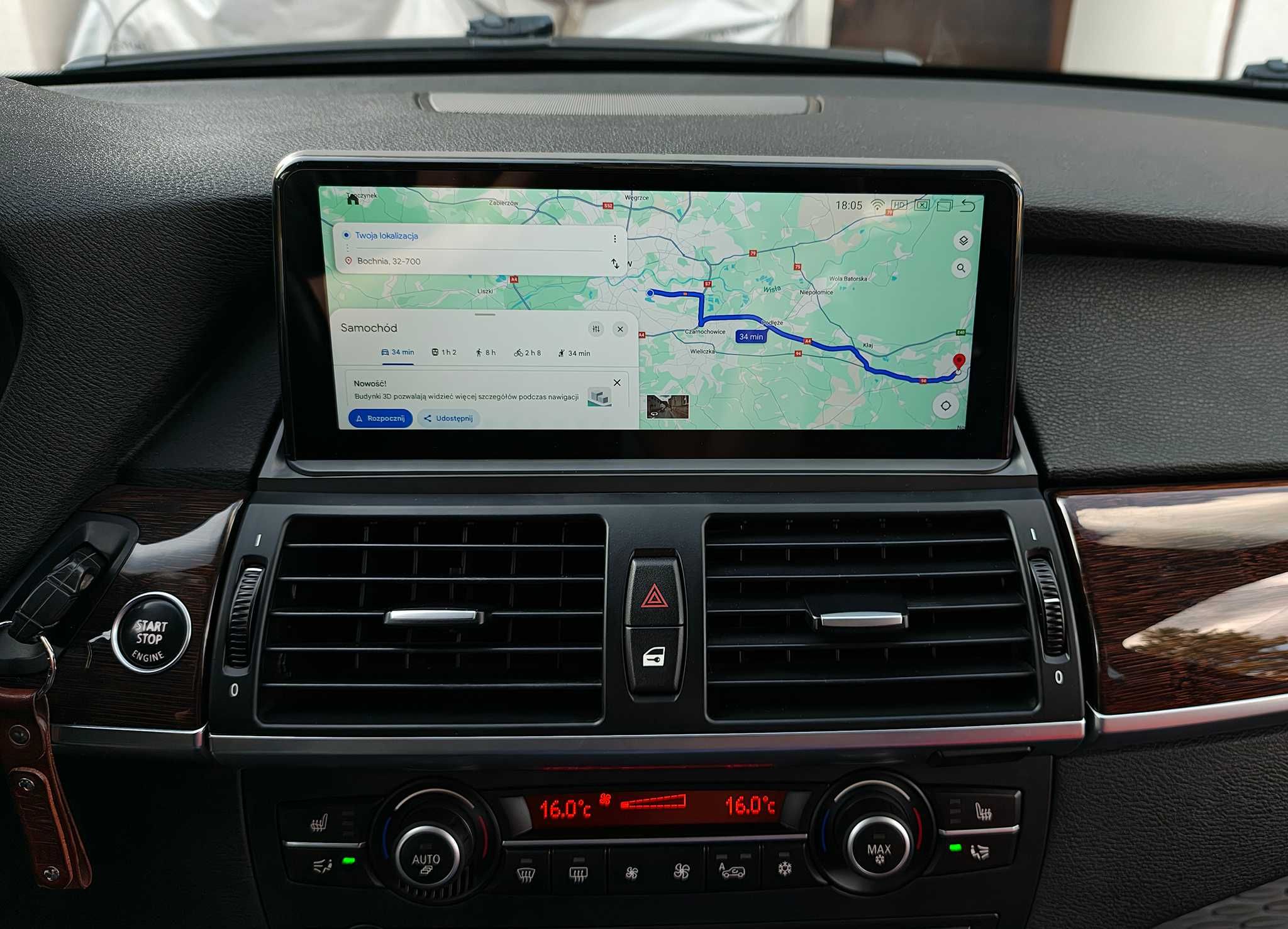 Ekran wyświetlacz Android BMW - X5 E70 - X6 E71 + Kamera cofania!