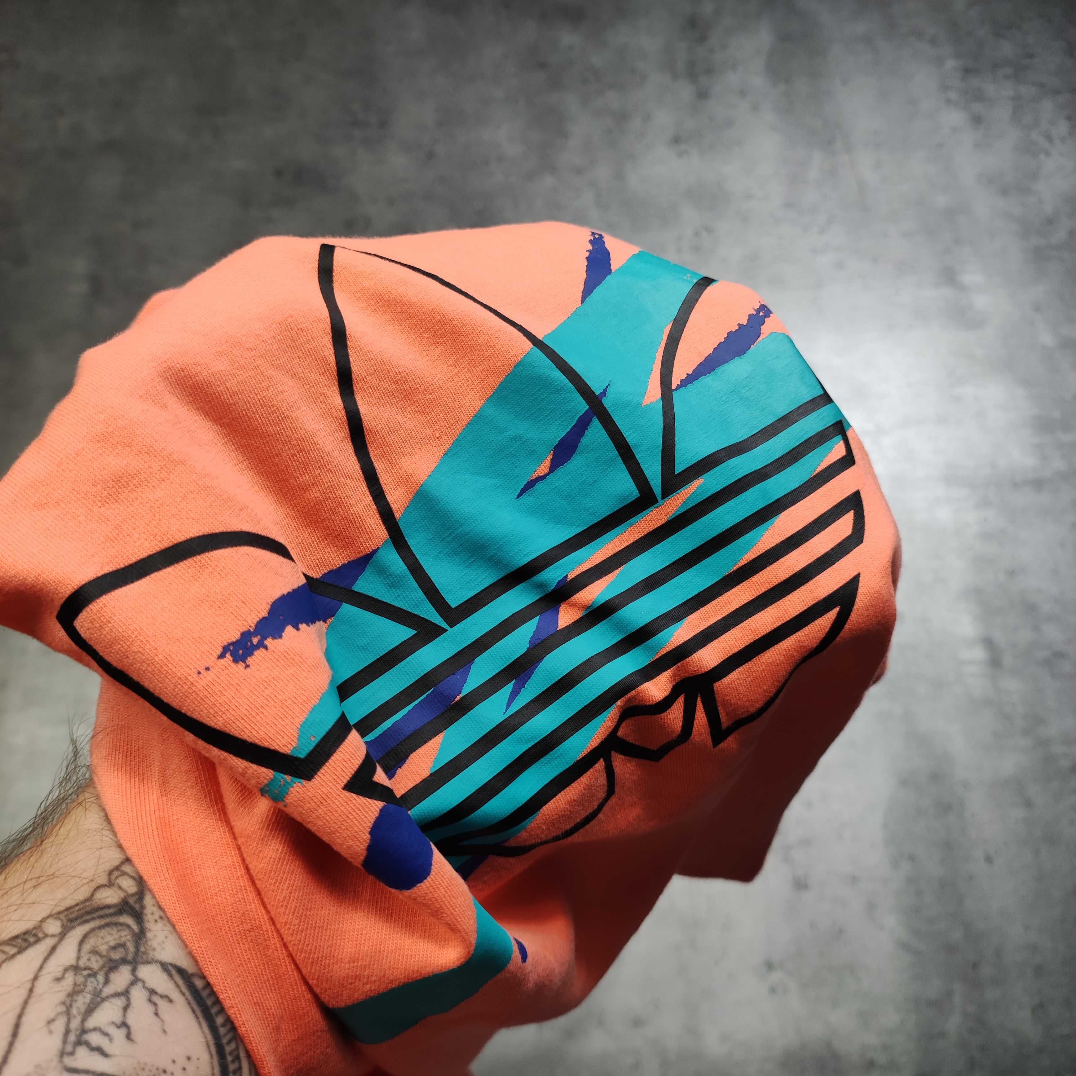 MĘSKA Koszulka PREMIUM Bawełna Adidas Originals Duże Logo Casual