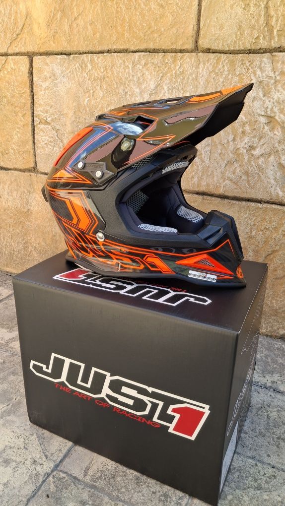 Карбоновий топ шолом JUST1 J12 шлем airoh ktm sx exc ендуро kovi geon