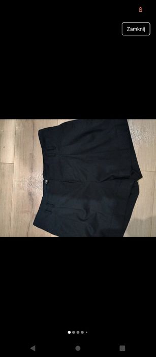 Krótkie spodenki z wysokim stanem czarne rozmiar L River Island