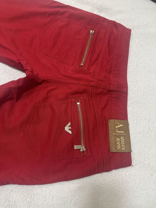 Spodnie Armani Jeans czerwone