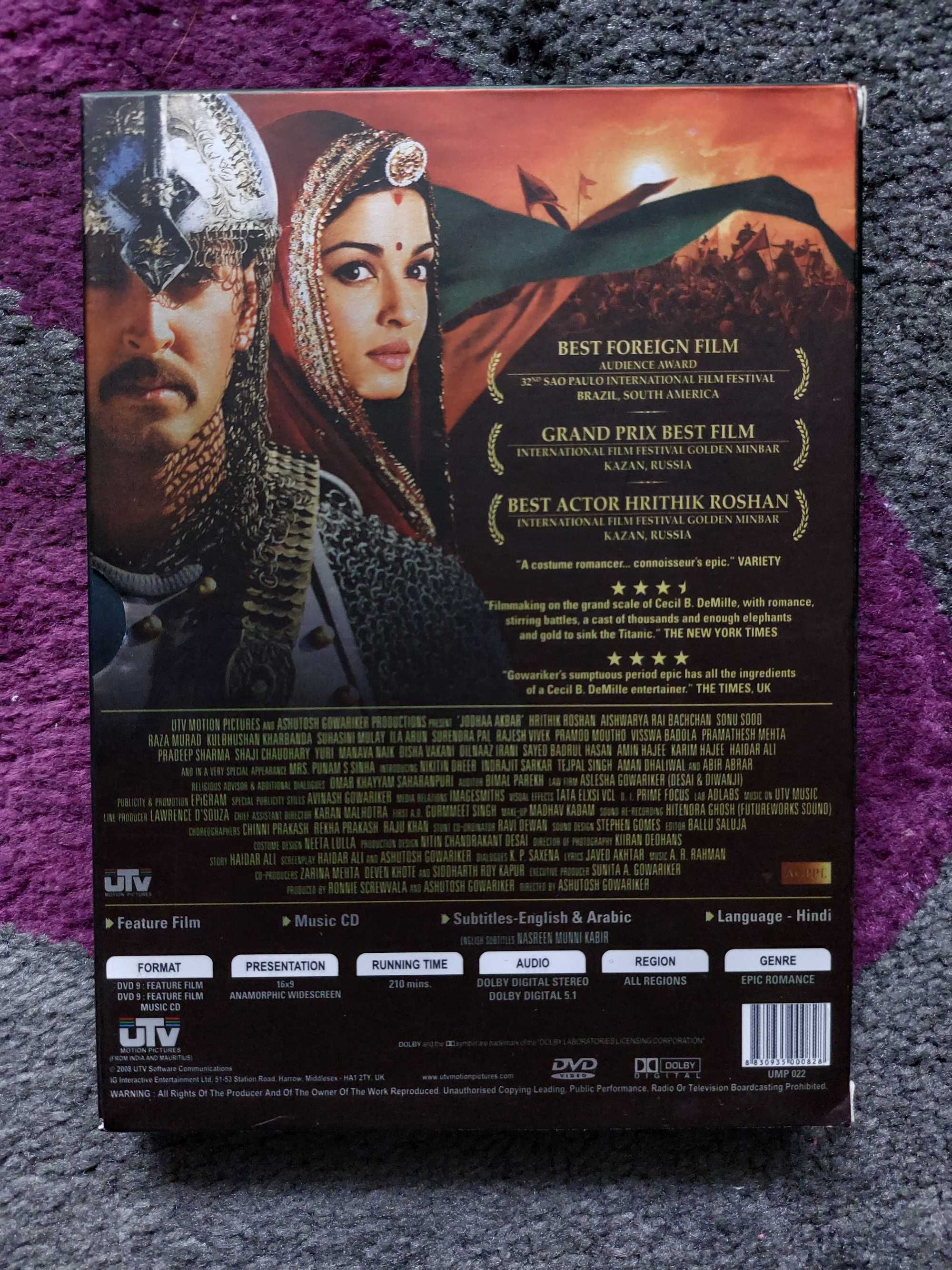 Jodhaa Akbar 3 DVD Bollywood