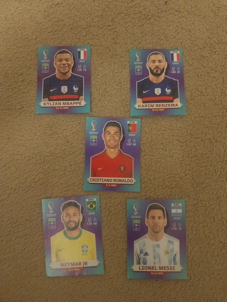 Lote 5 cromos catar 2022