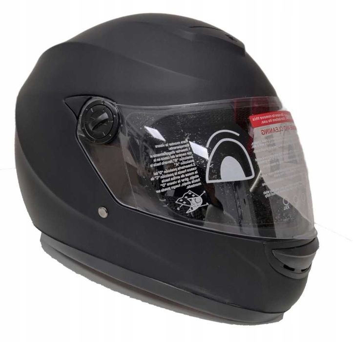 Kask na skuter motocykl motorower czarny mat integralny S-XXL