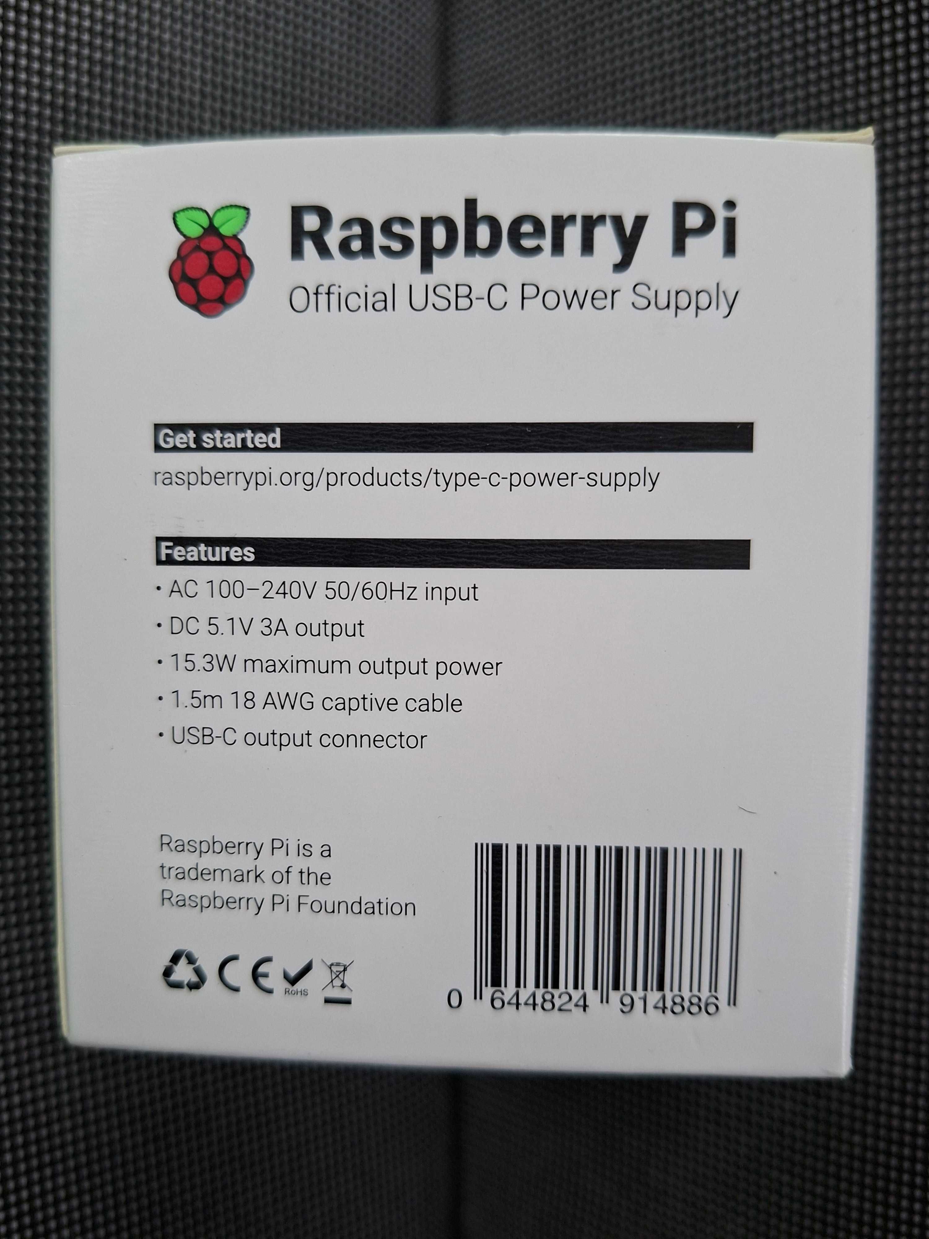 Raspberry Pi Zasilacz USB C