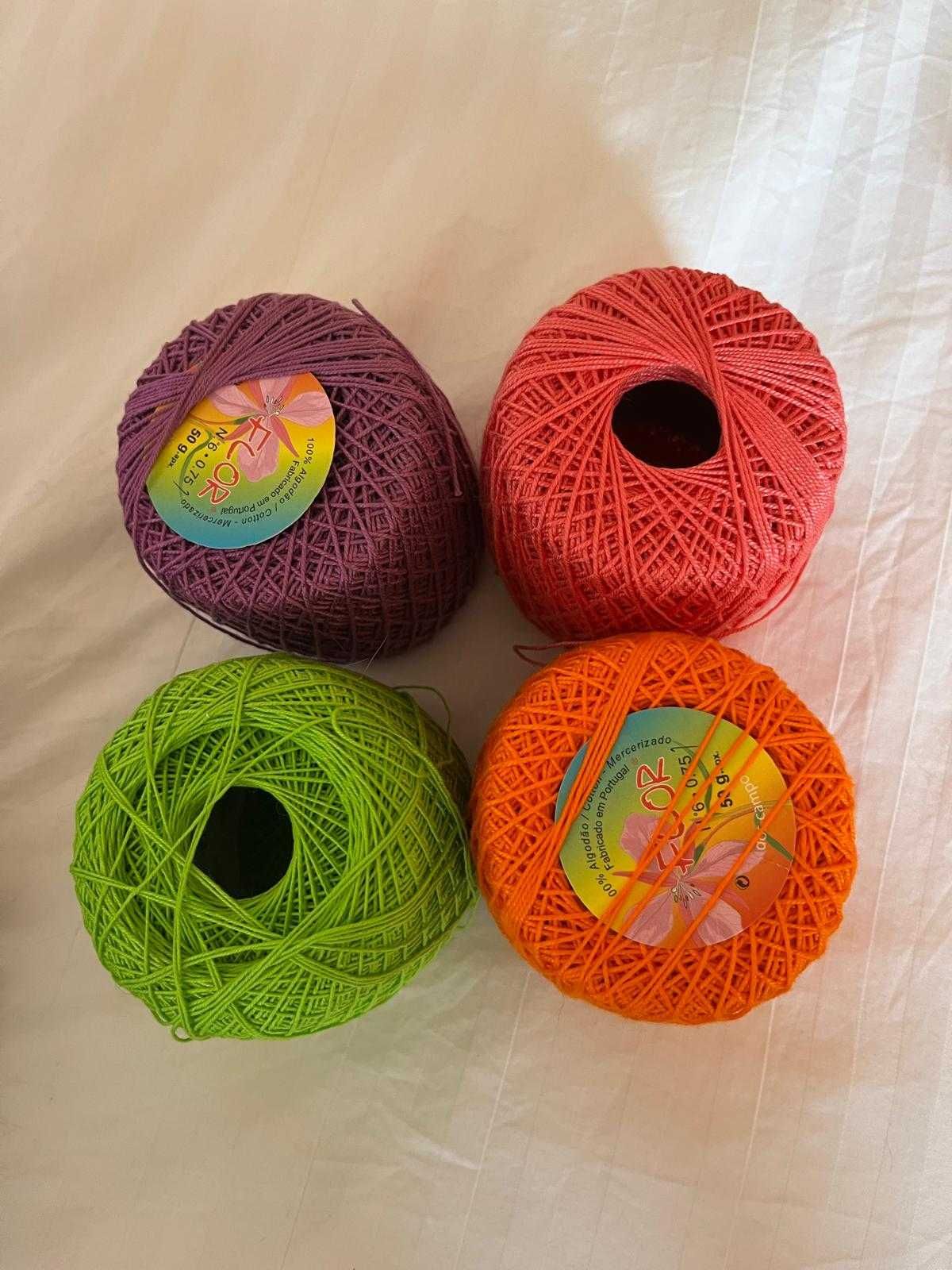 Mala com grande variedade de fios coloridos para artesanato!