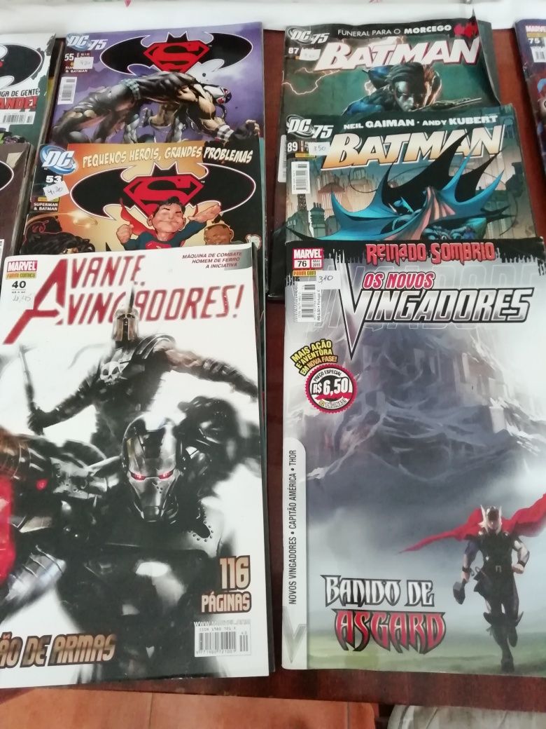 Revistas Marvel e DC