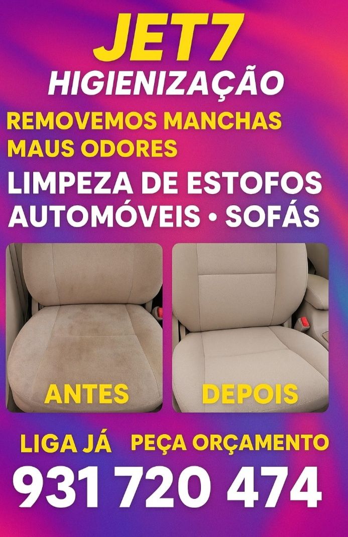 Serviços de limpezas estofos de automóveis sofás carpetes
