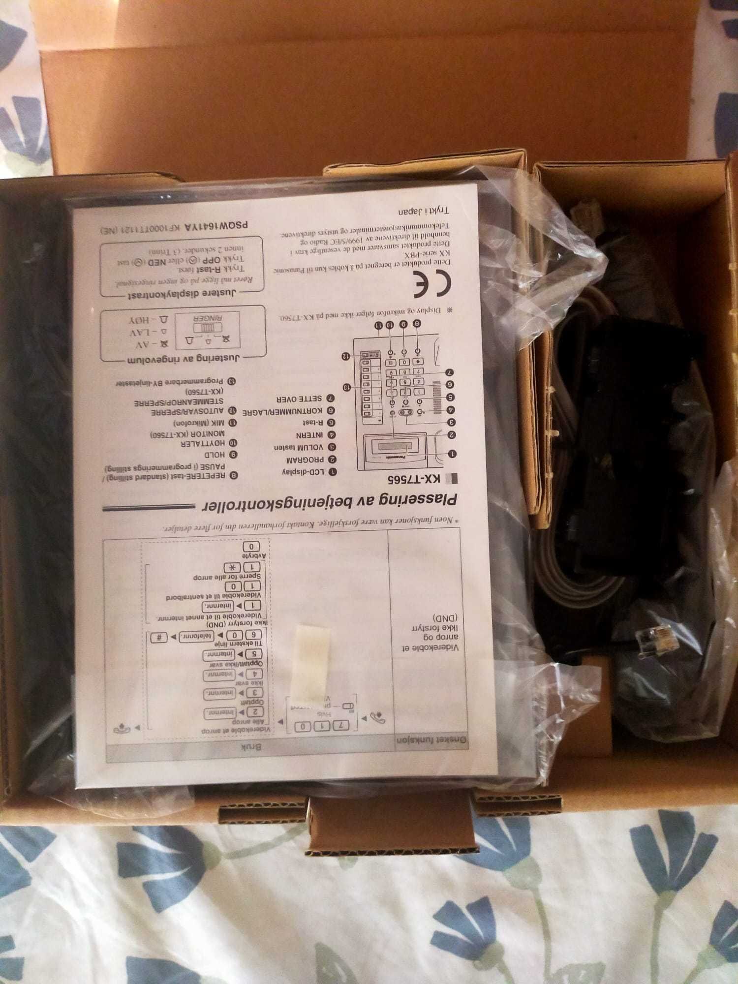 Telefone fixo de escritório Panasonic Digital preto