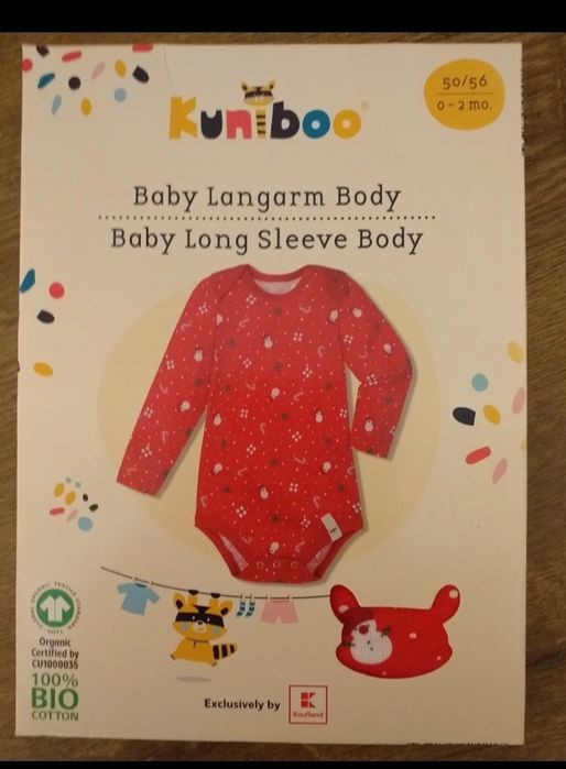 Nowe body  50/56+papcie 12cm