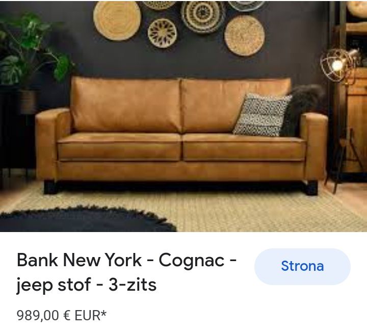 Sofa New York miodowy brąz