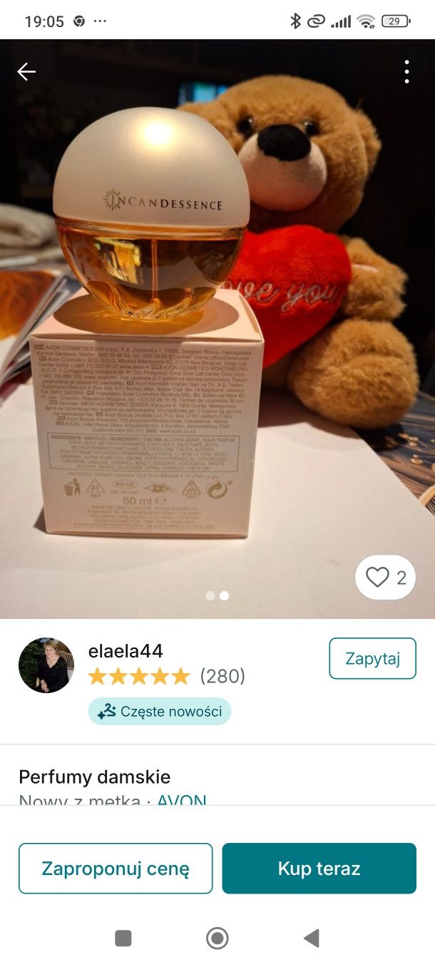 Perfumy Incadence 50ml