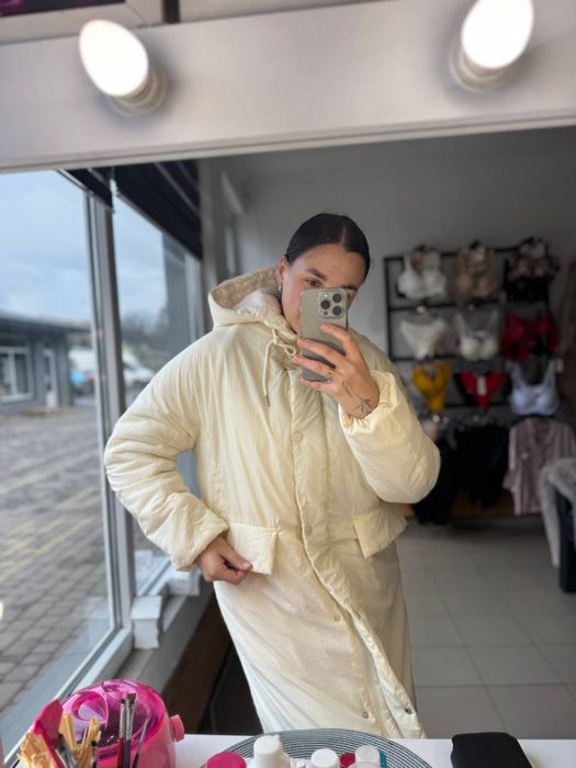 Пуховик довгий  теплий