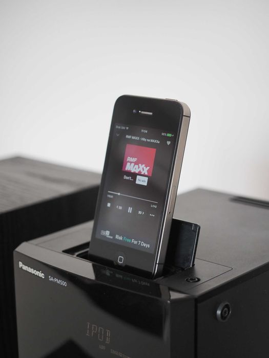 Wieża Panasonic SC-PM500 iPhone 4S CD MP3 USB 2x20W RMS
