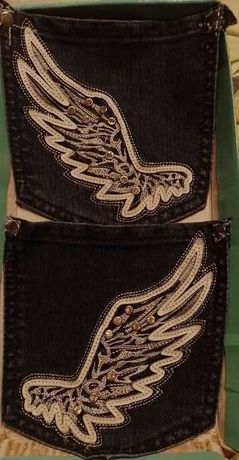 Карманы заготовки  с рисунком Крылья для пошива сумок