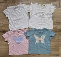 4 x t-shirt koszulka dla dziewczynki rozm. 98 / H&M / Zara / Cool Club