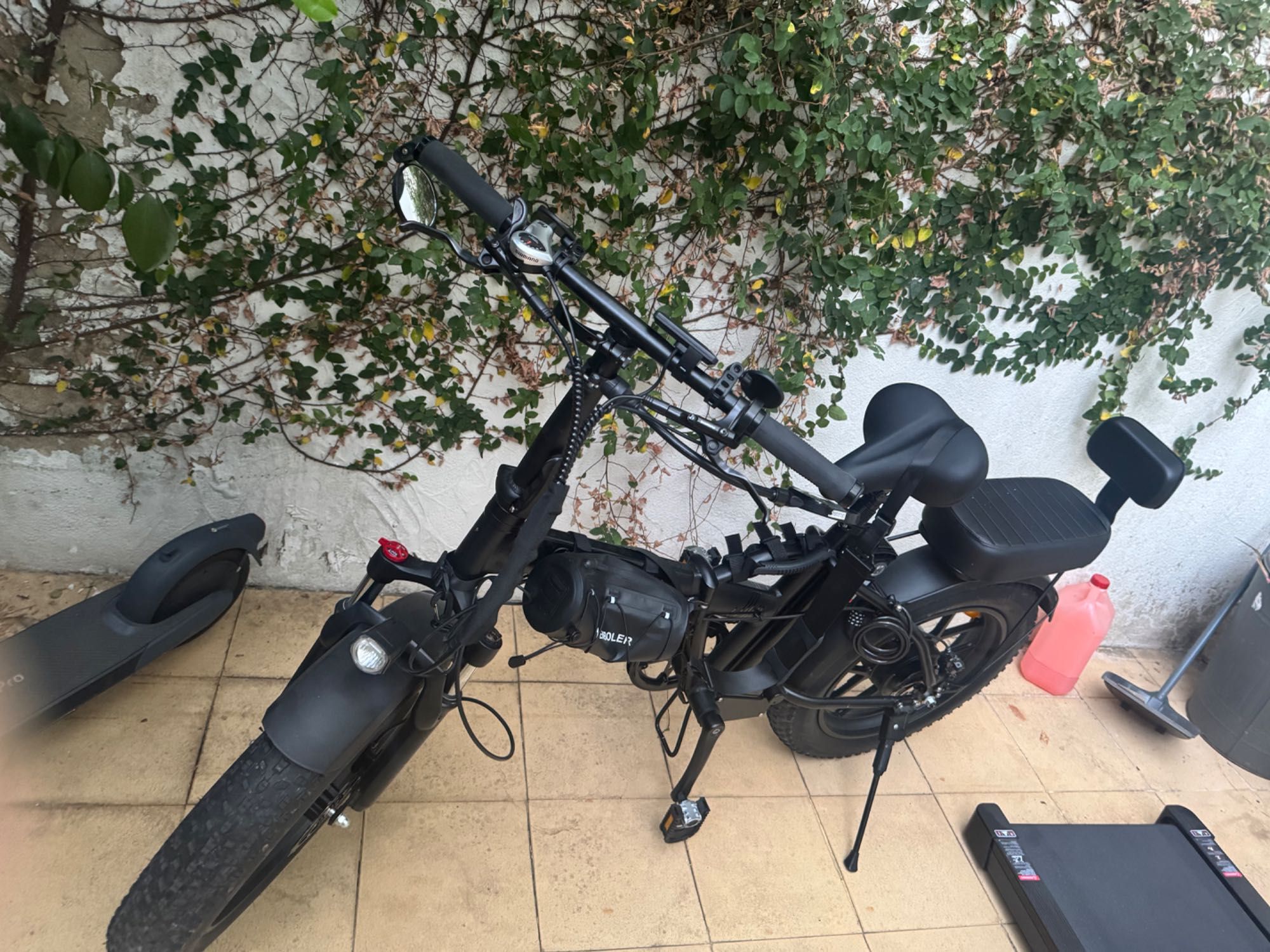 BICICLETA ELÉTRICA  youin Texas - Dobrável, preta, pneus largos