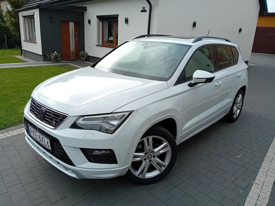 Seat Ateca 2.0 TSI FR S&S 4DriveDSG-panorama dach-hak-ful opcja-kolor biała perła