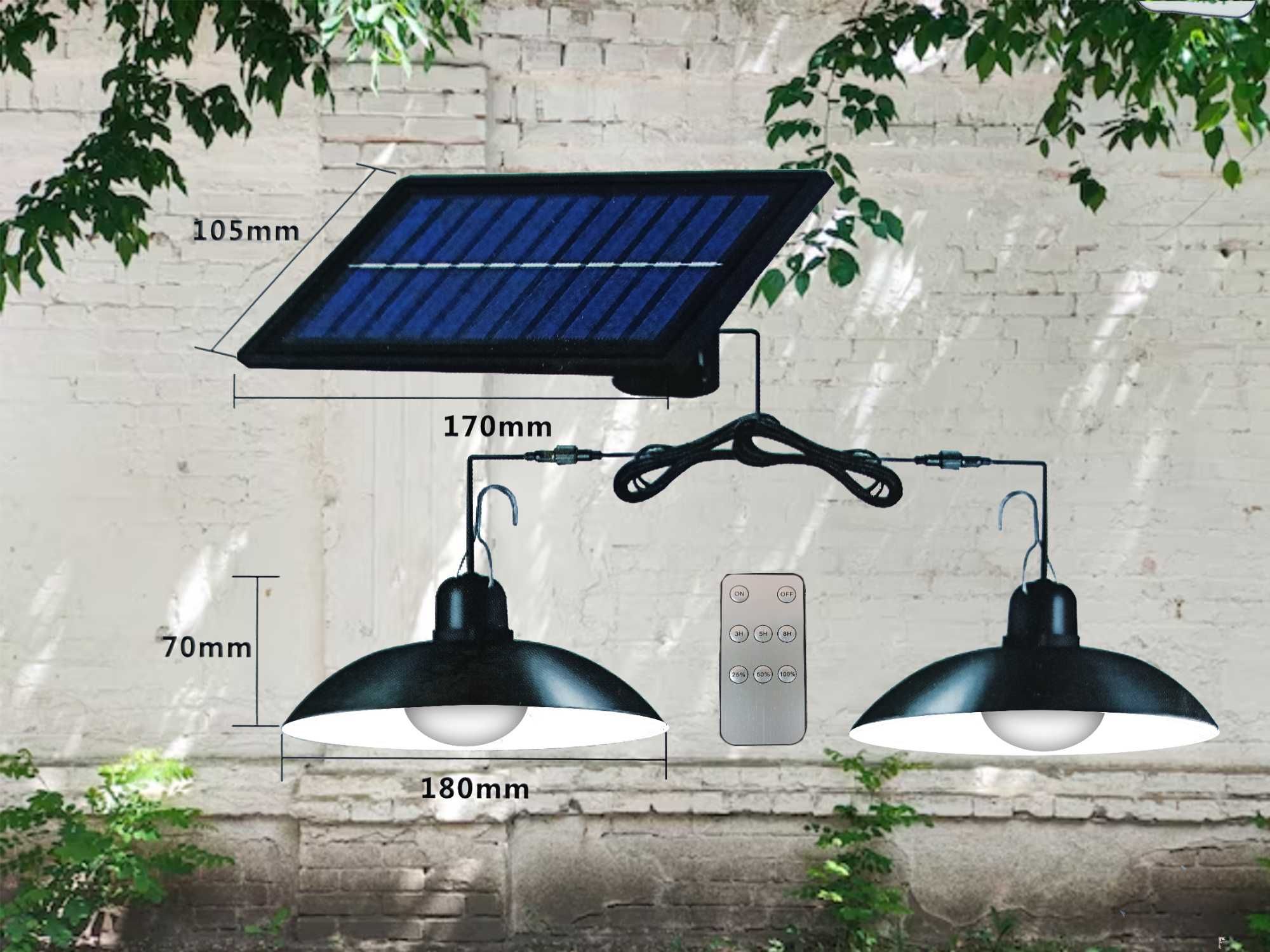 Lampy wiszące solarne LED 80W