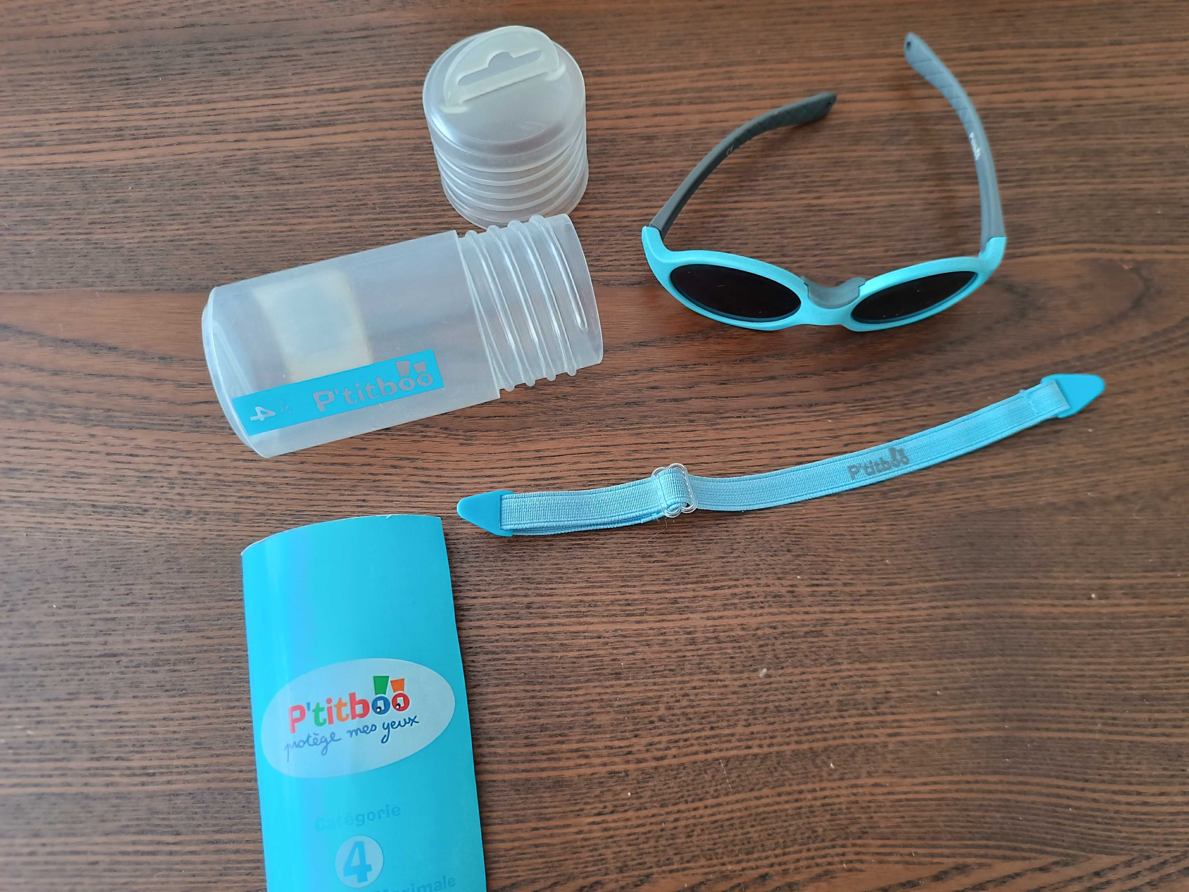 Óculos de sol P'titBoo Baby para bebé - azul em muito bom estado