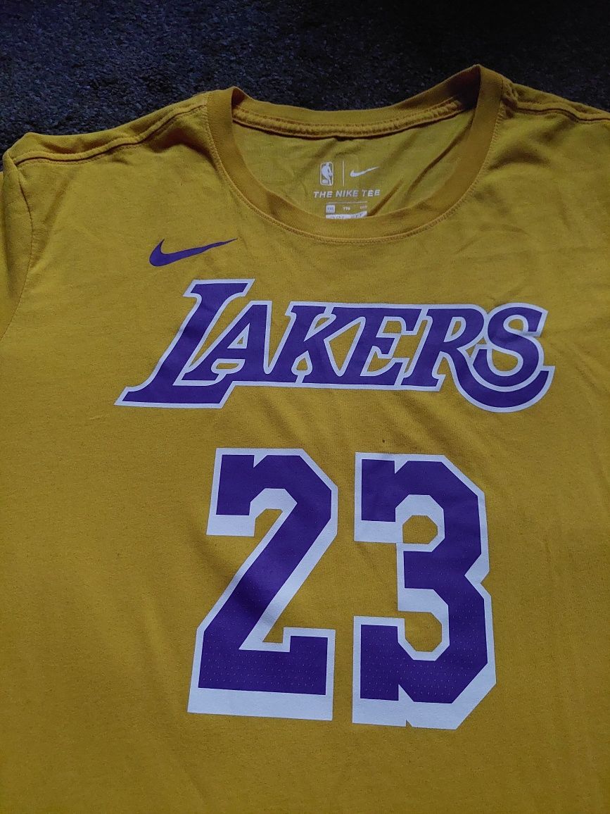 Męski T-shirt Nike Los Angeles Lakers LeBron James 23 DRI-FIT