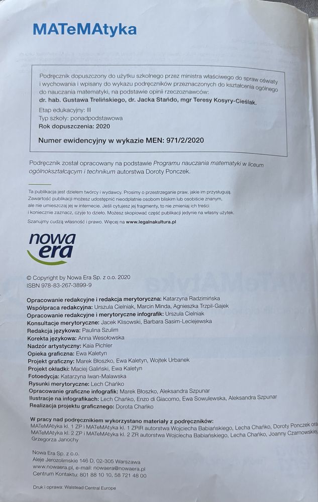 Podręcznik Matematyka 2 Zakres podstawowy Nowa Era