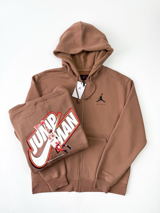 Оригінал! Зіп худі Jordan Essentials MVP коричневе (M/L) / Нове!