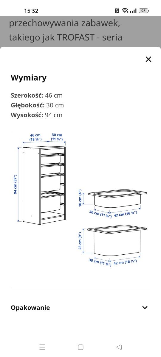 Regał trofast IKEA z pojemnikami