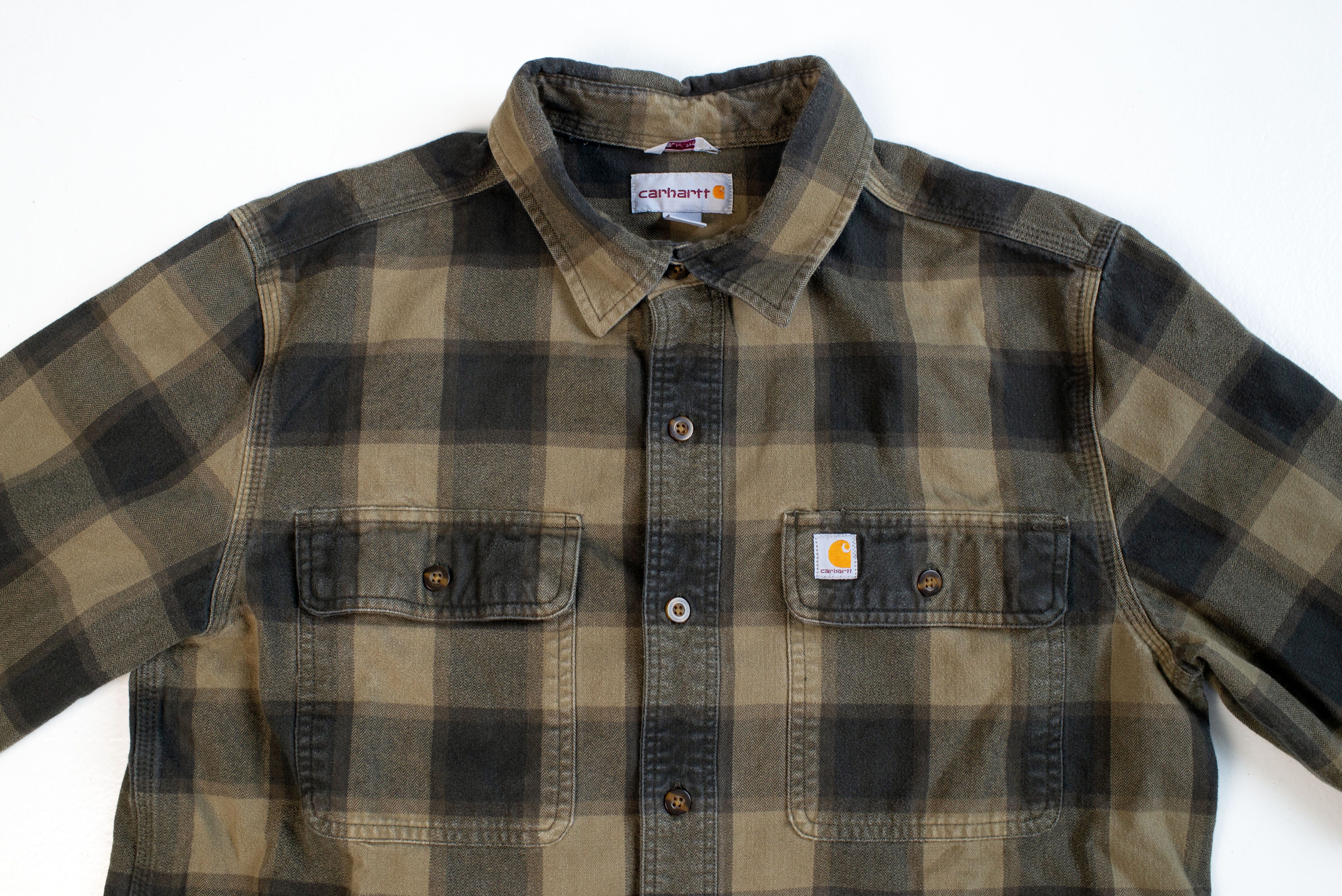 Чоловіча сорочка з довгим рукавом Carhartt Кархарт, колір Burn Olive