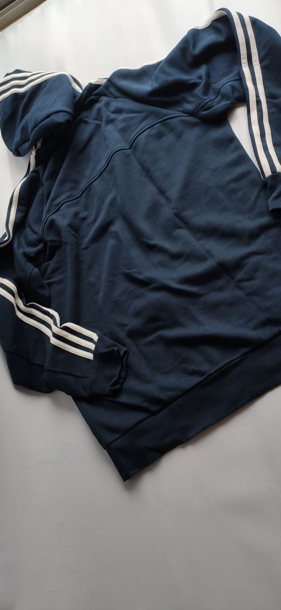 Adidas Performance Essentials ClimaLite Cotton stripes hoodie tamanho