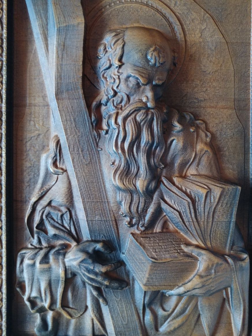 Икона резная Святой апостол Андрей Первозванный