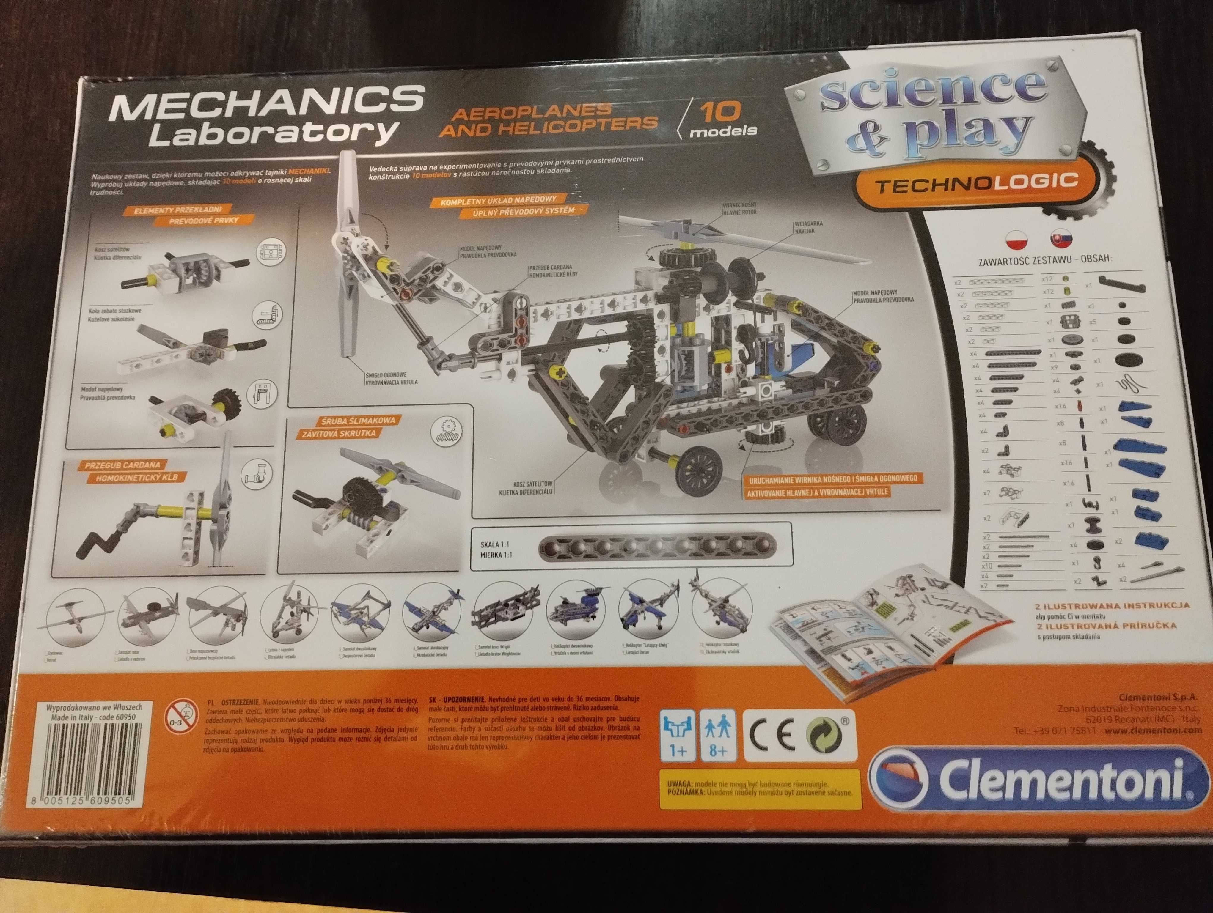Mechanics Laboratory Clementoni Aeroplanes and Helico nowe folia