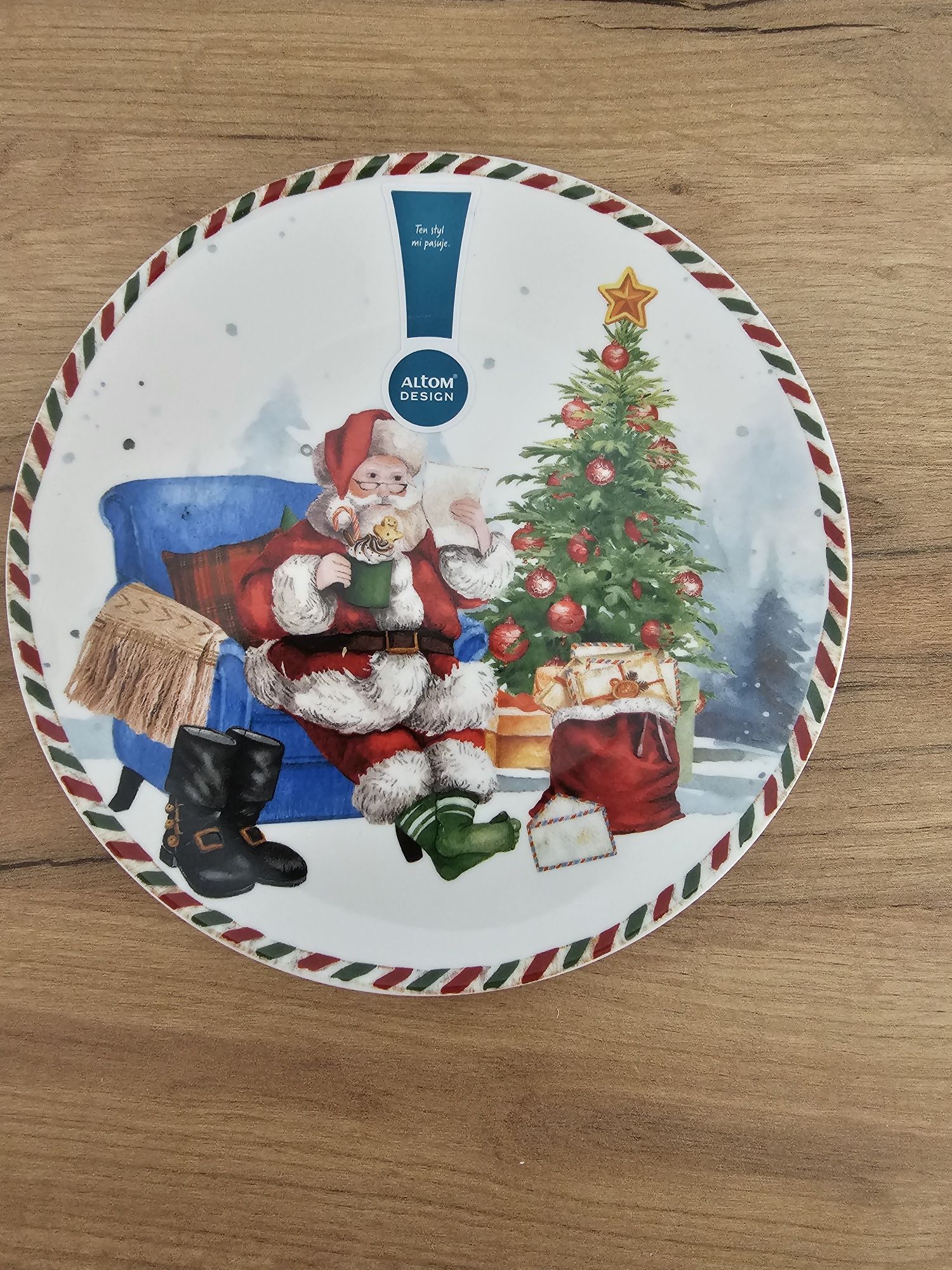 Zestaw 4 talerzy świątecznych