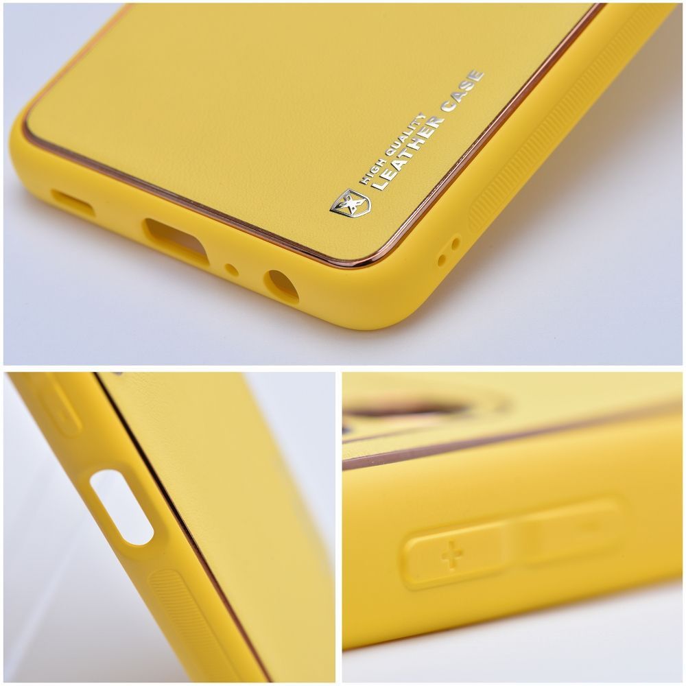 Etui Forcell Leather Case do iPhone 15 Pro Yellow