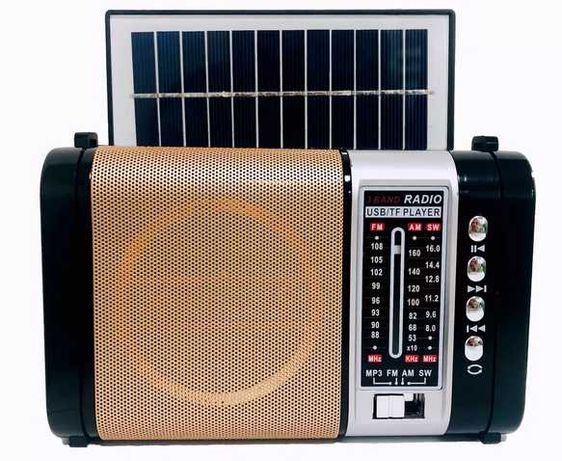Radio Solarne Wielofunkcyjne USB MP3 FM AM SD Latarka Akumulator
