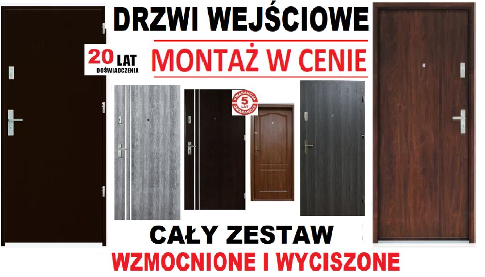 Drzwi do mieszkania w bloku z montażem-ZEWNĘTRZNE WEJŚCIOWE-wyciszone