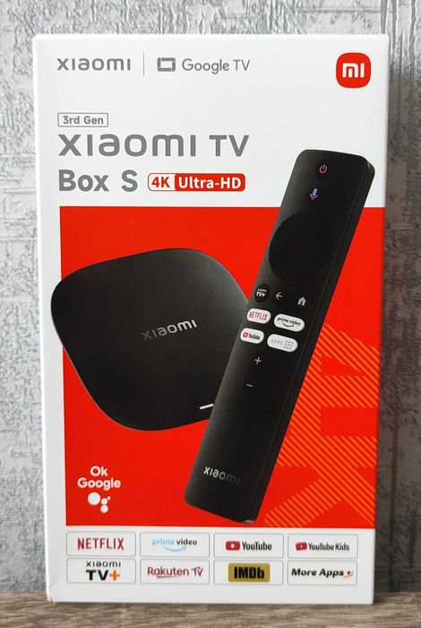 НОВИНКА XIAOMI Mi Box S 3 gen (MDZ-32-AA) smart tv приставка